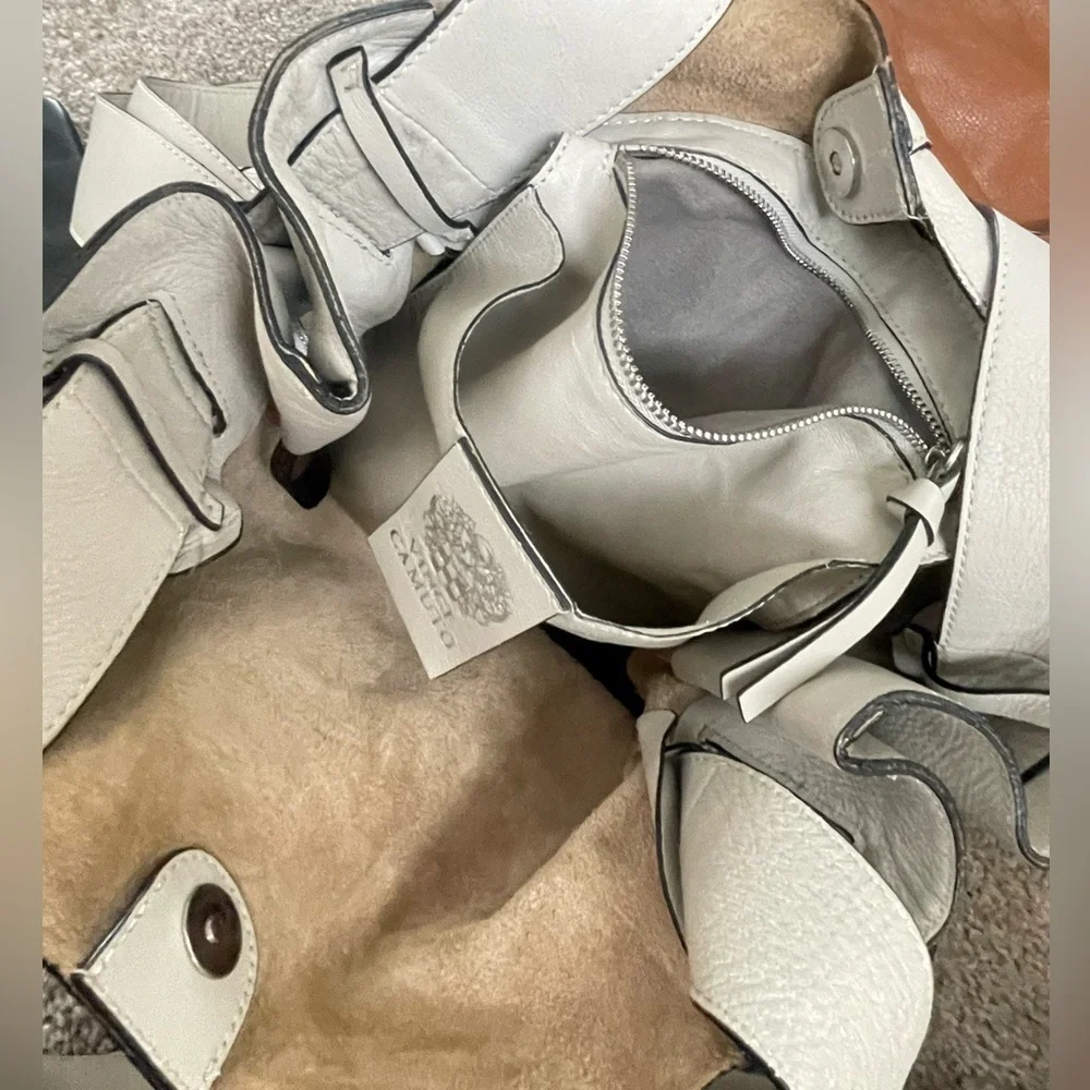 Vince Camuto⚡️XL Slouchy “Silver Cloud” Cyra Taupe Tote Bag - Picture 13 of 16